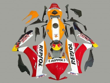 Affordable 2012-2016 Honda CBR1000RR Motorcycle Fairings - White Orange Red Yellow HRC Repsol Australia