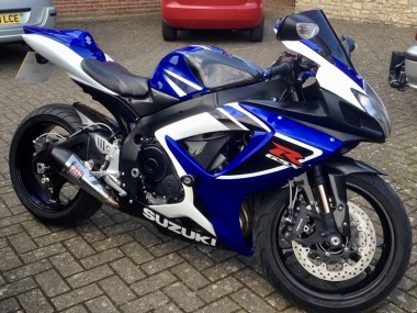 Affordable 2006-2007 Suzuki GSXR 750 Motorcycle Fairings - White Blue Black Stripe Australia