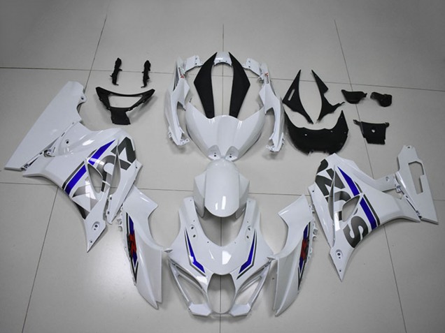 2017-2024 Suzuki GSXR 1000 Motorcycle Fairings - White Blue Australia
