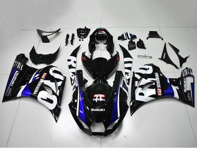 2017-2024 Suzuki GSXR 1000 Motorcycle Fairings - Black White Blue Motul Australia