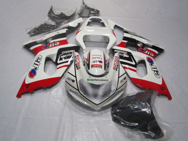 2000-2002 Suzuki GSXR 1000 Motorcycle Fairings - White Red Black Rizoma Playboy Australia
