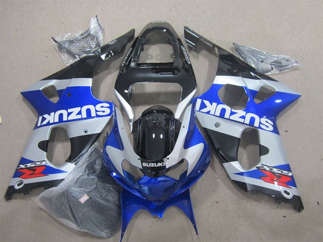2000-2002 Suzuki GSXR 1000 Motorcycle Fairings - Blue Silver Black Red White Decal Australia