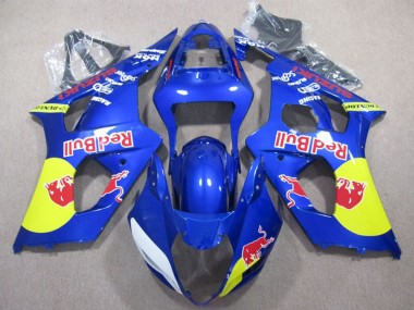 Affordable 2003-2004 Suzuki GSXR 1000 Motorcycle Fairings - Blue Yellow Red Bull Australia
