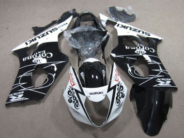 Affordable 2003-2004 Suzuki GSXR 1000 Motorcycle Fairings - White Glossy Black Corona Extra Motul Australia