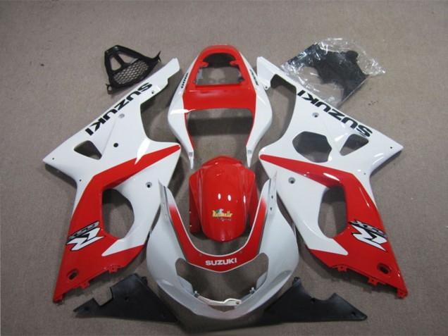 2003-2004 Suzuki GSXR 1000 Motorcycle Fairings - White Red Australia