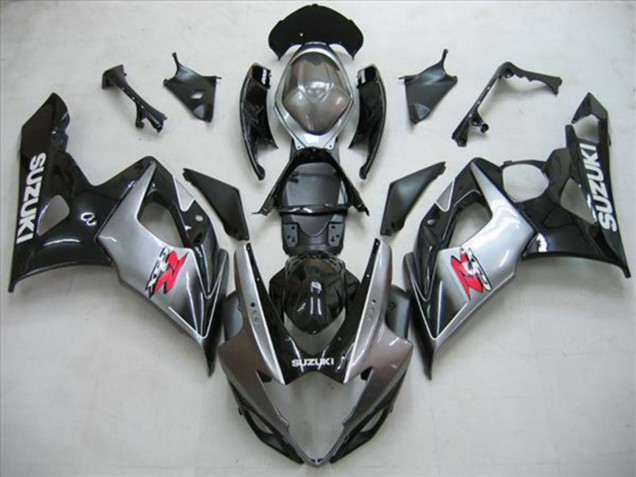 2005-2006 Suzuki GSXR 1000 Motorcycle Fairing Kits - Glossy Black Silver Red Australia