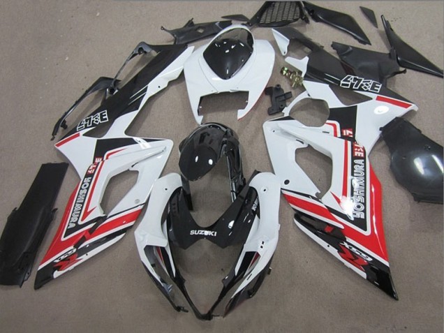 2005-2006 Suzuki GSXR 1000 Motorcycle Fairings - White Black Red Yoshimura Australia