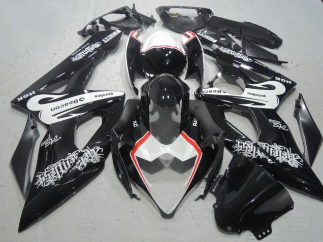 2005-2006 Suzuki GSXR 1000 Motorcycle Fairings - Glossy Black White Red Beacon Australia