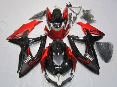 Affordable 2007-2008 Suzuki GSXR 1000 Motorcycle Fairing - Glossy Black Red Australia
