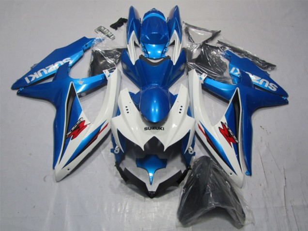2007-2008 Suzuki GSXR 1000 Motorcycle Fairing - White Blue Red Australia