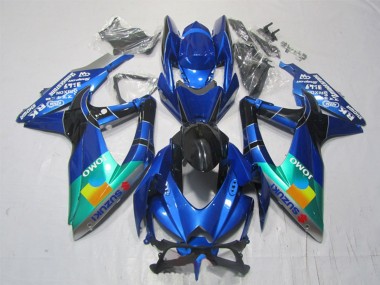 Affordable 2007-2008 Suzuki GSXR 1000 Motorcycle Fairings - Blue Green Black JOMO Australia