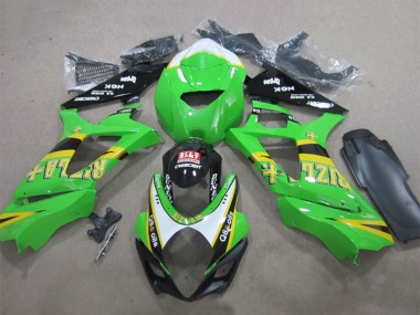 Affordable 2007-2008 Suzuki GSXR 1000 Motorcycle Fairings - Green White Yellow Black Rizla Q8 Oils Australia
