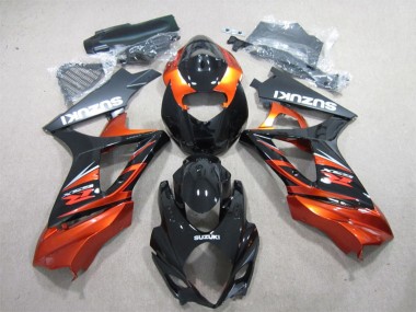 Affordable 2007-2008 Suzuki GSXR 1000 Motorcycle Fairing - Glossy Black Orange Australia