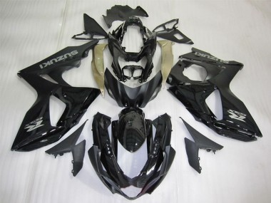 Affordable 2009-2016 Suzuki GSXR 1000 Motorcycle Fairings - Glossy Black Silver Decal Australia