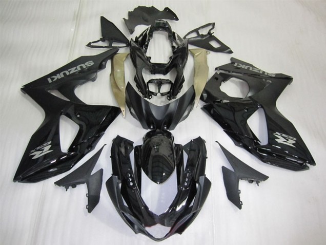 2009-2016 Suzuki GSXR 1000 Motorcycle Fairings - Glossy Black Silver Decal Australia