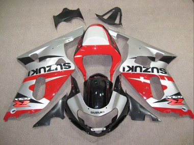 Affordable 2001-2003 Suzuki GSXR 600 Motorcycle Fairings - Silver Red Glossy Black Australia