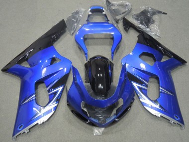 Affordable 2001-2003 Suzuki GSXR 600 Motorcycle Fairings - Blue White Glossy Black Australia