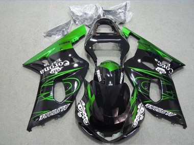 Affordable 2001-2003 Suzuki GSXR 600 Motorcycle Fairings - Glossy Black Green Corona Extra Alstare Australia