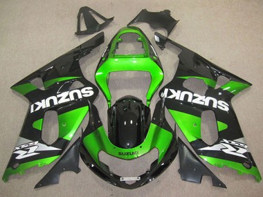 Affordable 2001-2003 Suzuki GSXR 600 Motorcycle Fairings - Green Glossy Black White Australia