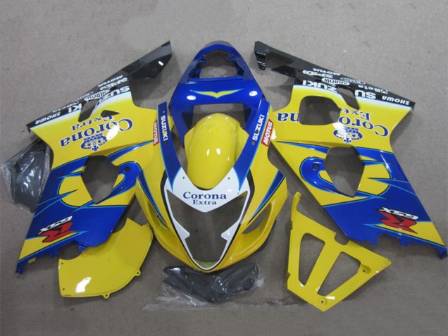 2004-2005 Suzuki GSXR 600 Motorcycle Fairings - Yellow Blue White Black Corona Extra Australia