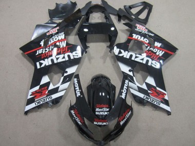 Affordable 2004-2005 Suzuki GSXR 600 Motorcycle Fairings - Glossy Black Red White Telefonica MoviStar Australia