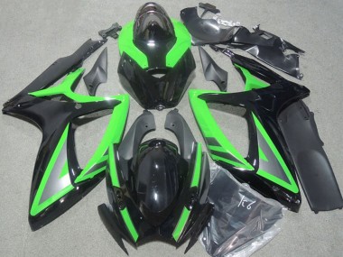 Affordable 2006-2007 Suzuki GSXR 600 Motorcycle Fairings - Green Glossy Black Silver Australia