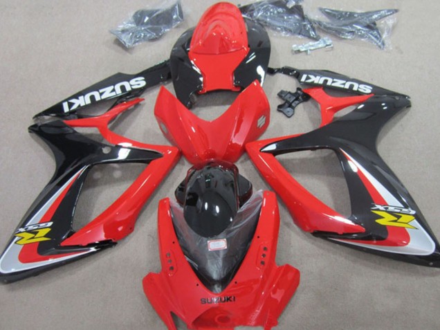 2006-2007 Suzuki GSXR 600 Motorcycle Fairings - Red Silver Glossy Black Yellow Australia