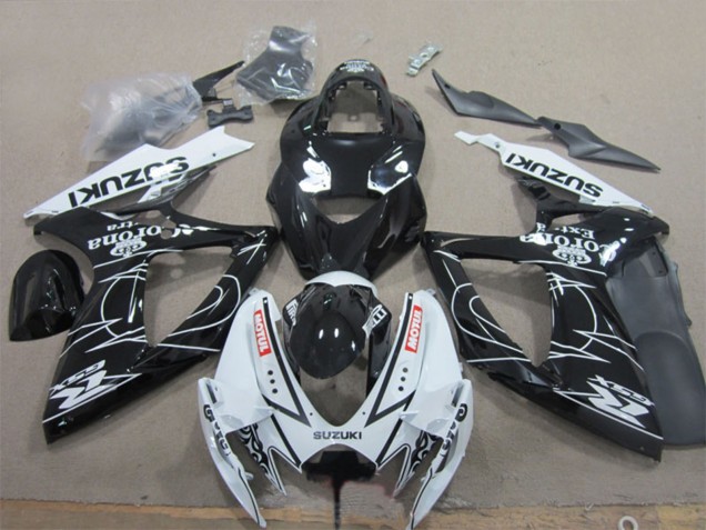 2006-2007 Suzuki GSXR 600 Motorcycle Fairings - White Black Corona Extra Motul Australia