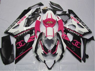 Affordable 2006-2007 Suzuki GSXR 600 Motorcycle Fairings - White Pink Black Chanel Australia