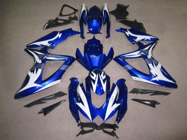 Affordable 2008-2010 Suzuki GSXR 600 Motorcycle Fairings - White Blue Australia