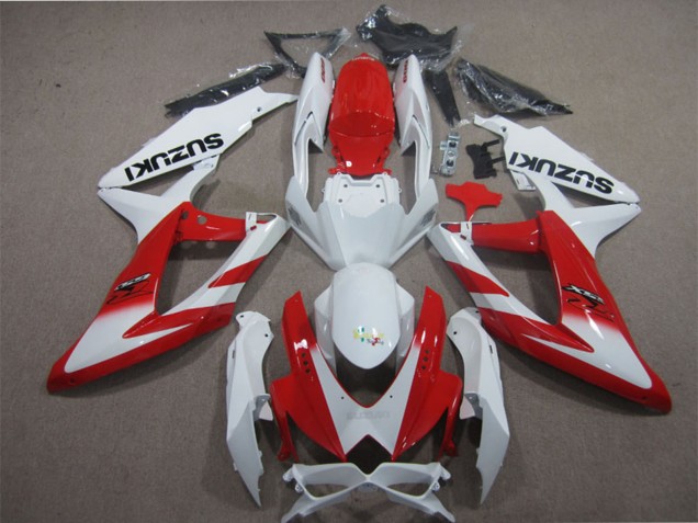 2008-2010 Suzuki GSXR 600 Motorcycle Fairings - White Red Australia
