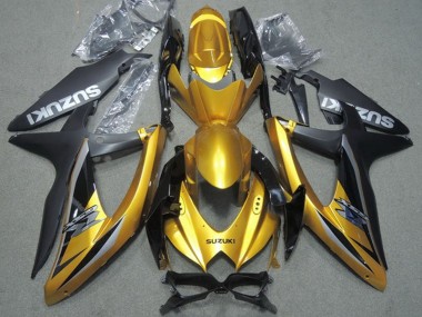 Affordable 2008-2010 Suzuki GSXR 600 Motorcycle Fairings - Gold Matte Black Australia
