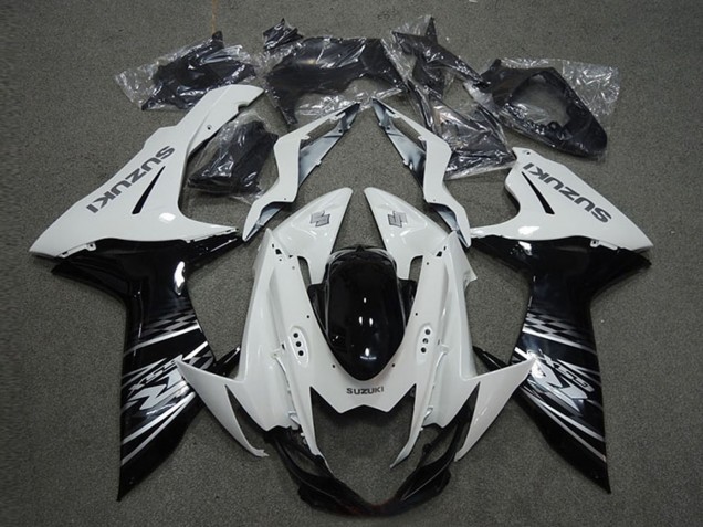 2011-2024 Suzuki GSXR 600 Motorcycle Fairings - White Glossy Black Australia