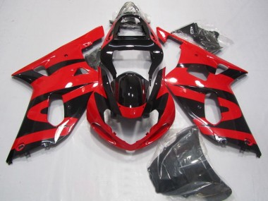 Affordable 2001-2003 Suzuki GSXR 750 Motorcycle Fairings - Red Glossy Black Australia