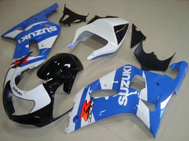 Affordable 2001-2003 Suzuki GSXR 750 Motorcycle Fairings - White Blue Glossy Black Australia