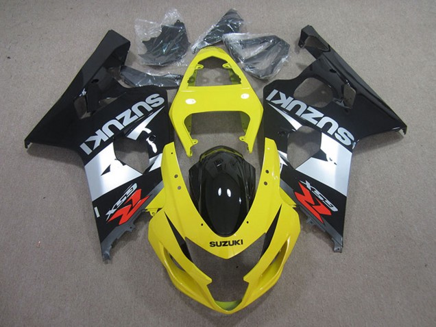 2004-2005 Suzuki GSXR 750 Motorcycle Fairings - Yellow Silver Black Australia