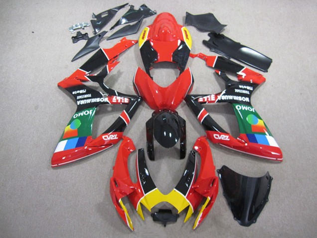 2006-2007 Suzuki GSXR 750 Motorcycle Fairings - Red Black Yellow Green JOMO Australia