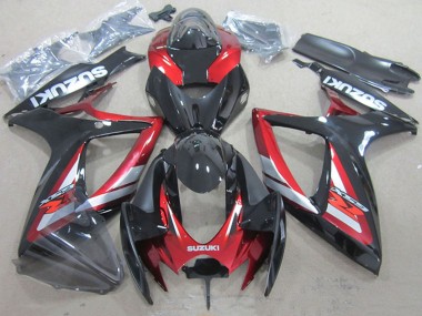 Affordable 2006-2007 Suzuki GSXR 750 Motorcycle Fairings - Red Glossy Black Australia