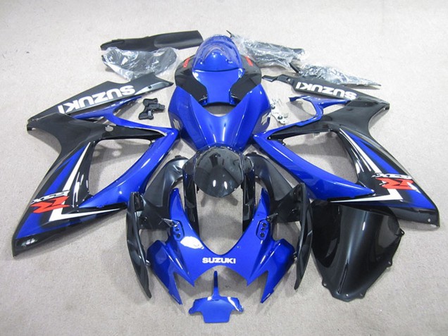 2006-2007 Suzuki GSXR 750 Motorcycle Fairings - Blue Glossy Black Australia