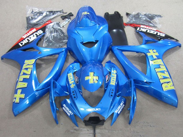 2006-2007 Suzuki GSXR 750 Motorcycle Fairings - Blue Red Black Gold Rizla Australia