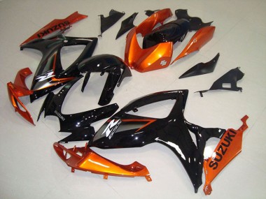 Affordable 2006-2007 Suzuki GSXR 750 Motorcycle Fairings - Orange Glossy Black Australia