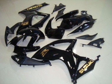 Affordable 2006-2007 Suzuki GSXR 750 Motorcycle Fairings - Glossy Black Gold Decal Australia