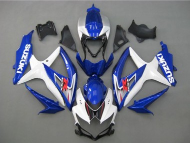 Affordable 2008-2010 Suzuki GSXR 750 Motorcycle Fairing - White Silver Blue Black Australia
