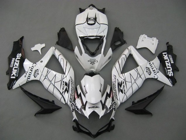 2008-2010 Suzuki GSXR 750 Motorcycle Fairings - White Black Corona Extra Alstare Australia