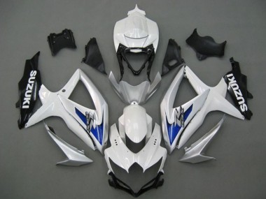 Affordable 2008-2010 Suzuki GSXR 750 Motorcycle Fairings - White Silver Blue Black Australia