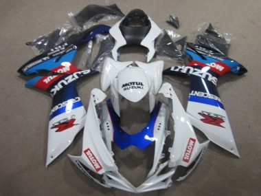 Affordable 2011-2024 Suzuki GSXR 750 Motorcycle Fairings - White Blue Motul Australia