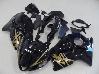 Affordable 1996-2007 Suzuki GSXR 1300 Hayabusa Motorcycle Fairings - Glossy Black Gold Decal Australia