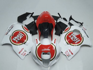 Affordable 1996-2007 Suzuki GSXR 1300 Hayabusa Motorcycle Fairings - White Red Lucky Strike Motul Australia