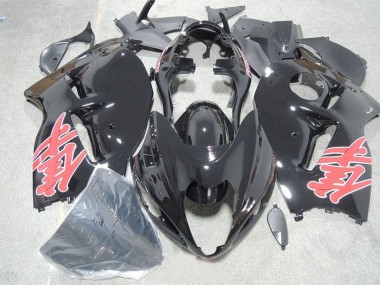 Affordable 1996-2007 Suzuki GSXR 1300 Hayabusa Motorcycle Fairings - Glossy Black Red Decal Australia