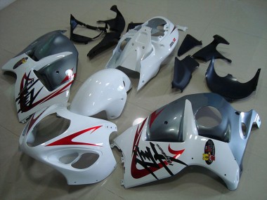 Affordable 1996-2007 Suzuki GSXR 1300 Hayabusa Motorcycle Fairings - White Red Matte Grey Australia